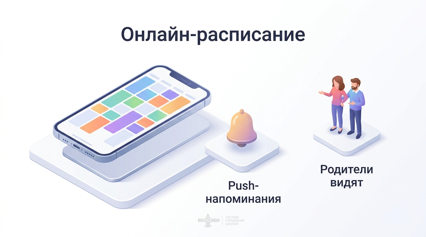 Онлайн-расписание для учеников и родителей