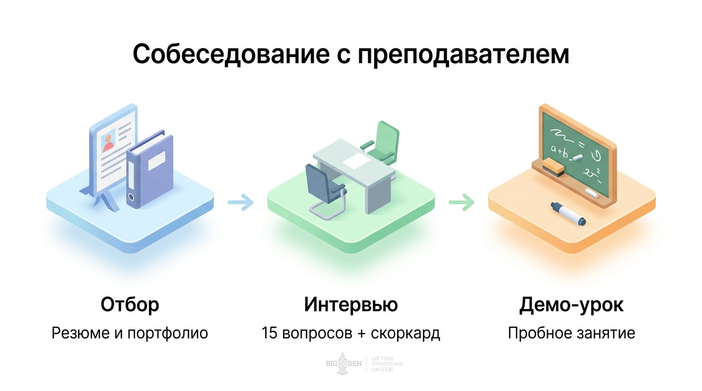 Собеседование с преподавателем: 15 вопросов + скоркард