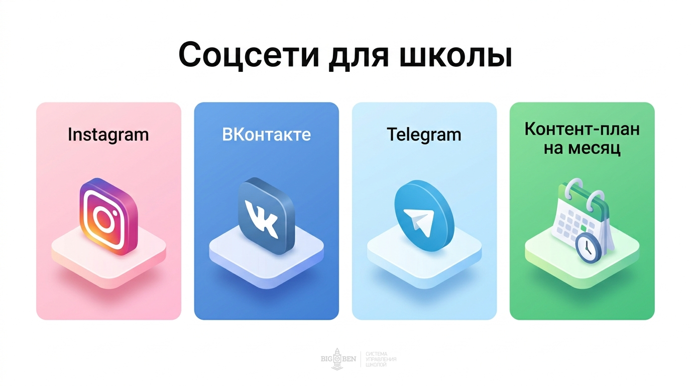 Соцсети для школы: контент-план на месяц