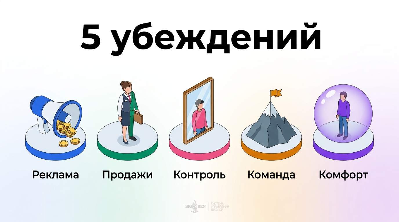 5 убеждений, мешающих зарабатывать в образовательном бизнесе: инфографика