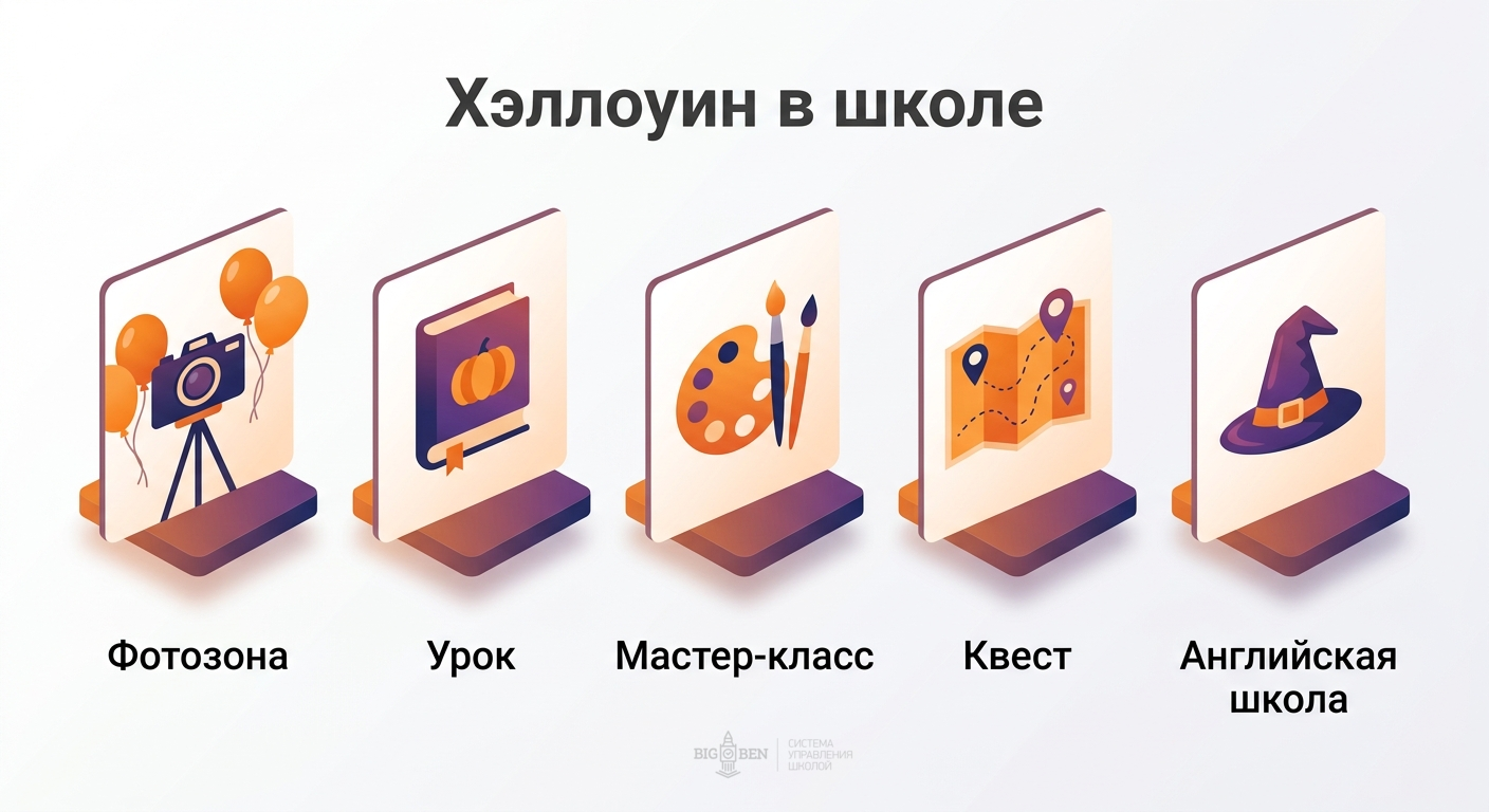 5 форматов Хэллоуин-активностей в языковой школе: фотозона, тематический урок, мастер-класс, квест, английская школа