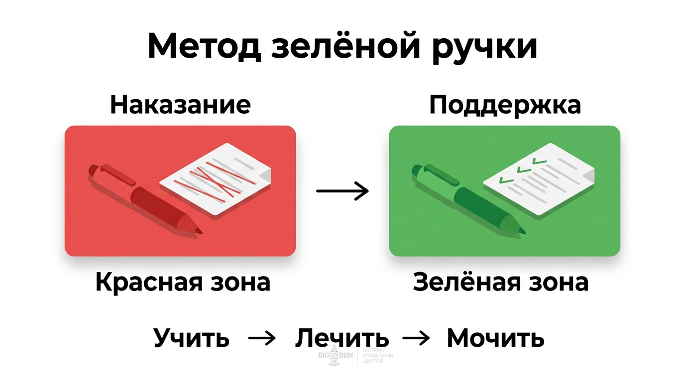 Метод зелёной ручки: от наказания к поддержке педагогов