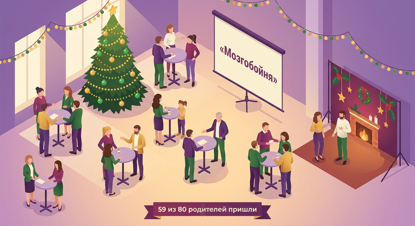 Рождественская встреча родителей: знакомство, мозгобойня, фотозона — 59 из 80 пришли