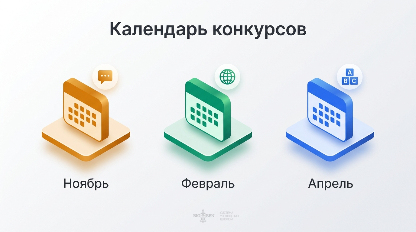 Календарь конкурсов: ноябрь, февраль, апрель