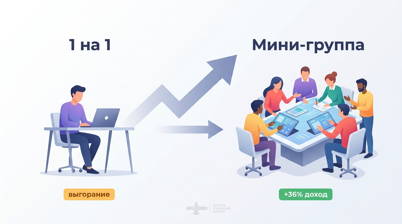 Переход от индивидуальных уроков к мини-группам: этапы масштабирования фрилансера