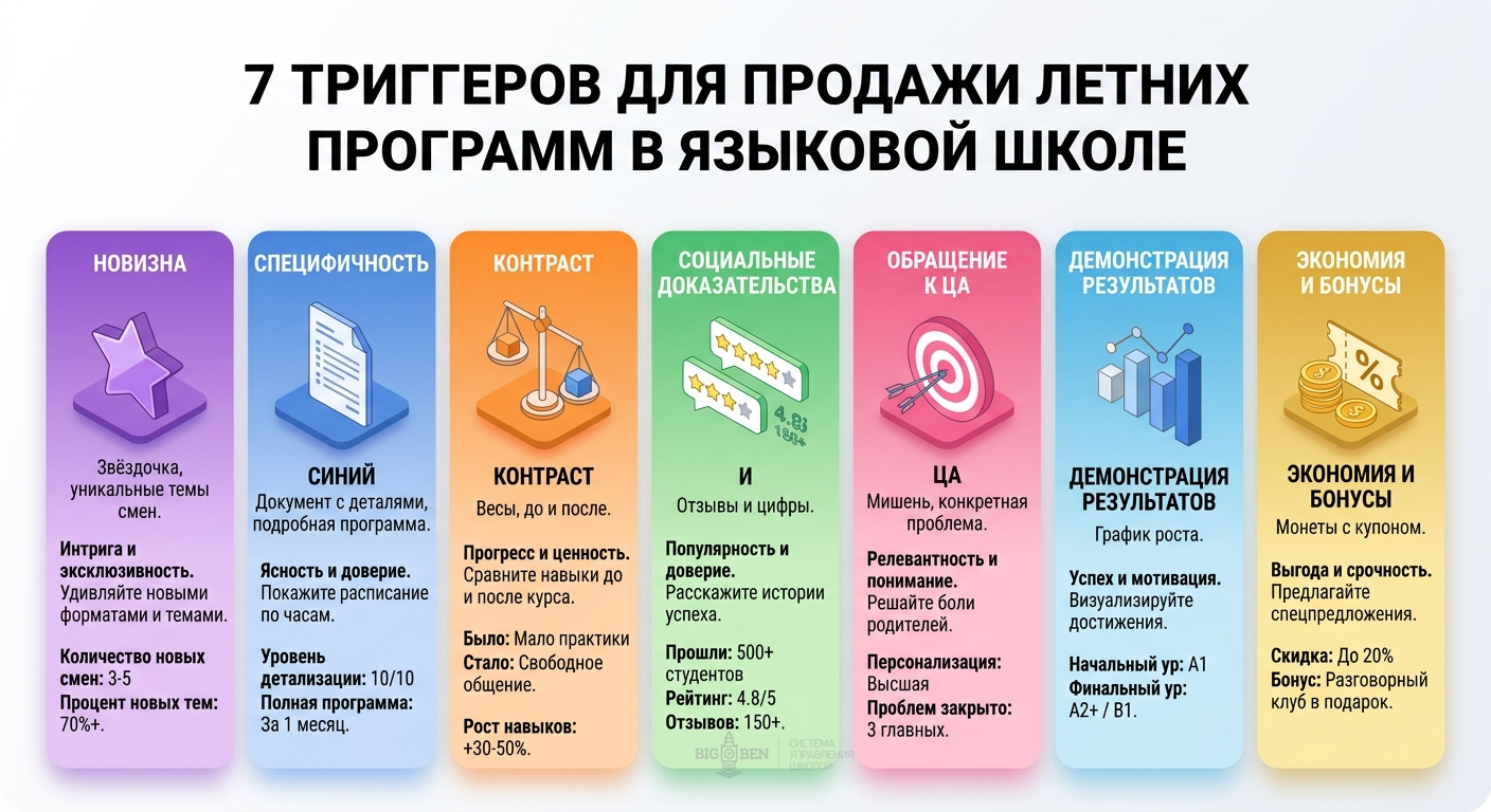 7 триггеров для продажи летних программ в языковой школе