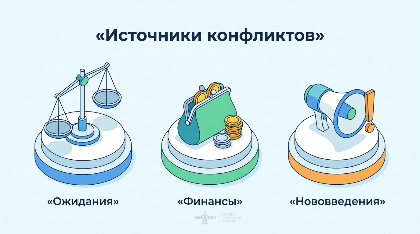 Три источника конфликтов в языковой школе: ожидания, финансы, нововведения
