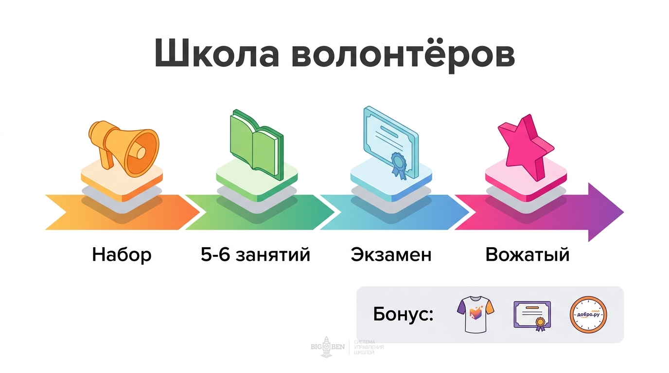 Путь волонтёра: набор, обучение, экзамен, работа вожатым