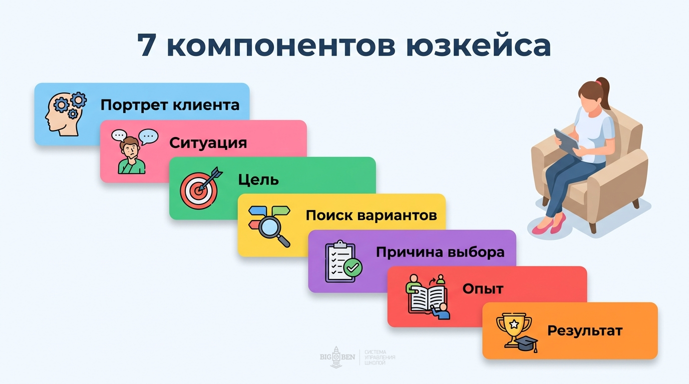 Структура идеального юзкейса: 7 компонентов от портрета клиента до результата